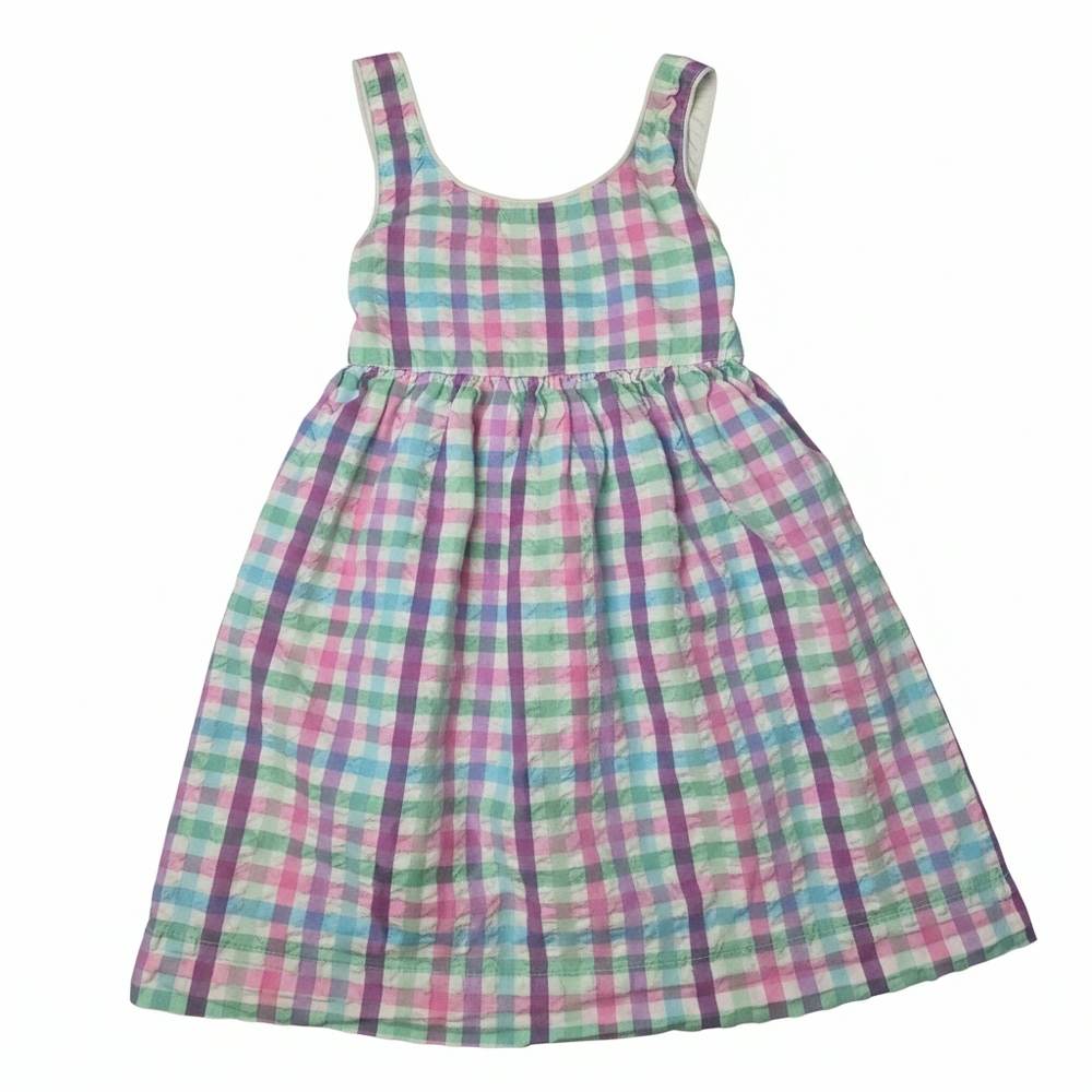 Vtg Y2K OshKosh B’gosh Pastel Gingham Sun Dress 3T